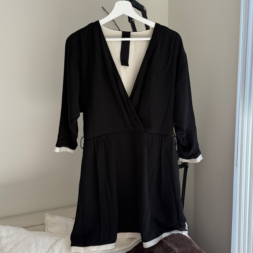 Runway Karolina Zmarlak New York Draped Black Dress Long Sleeve Elegant